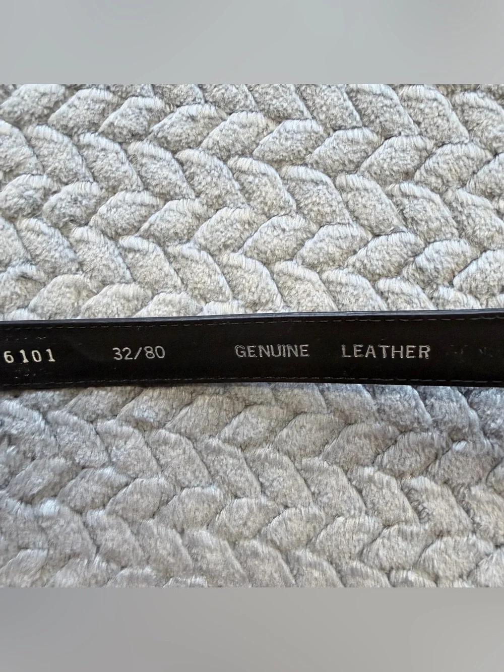 Vintage From BAS Black Leather Belt with Engraved Western Hardware Size 32/80